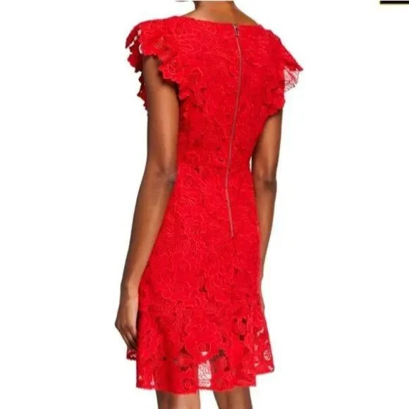 NWT Nanette Lepore Valentine Lace Sheath Dress in Poppy